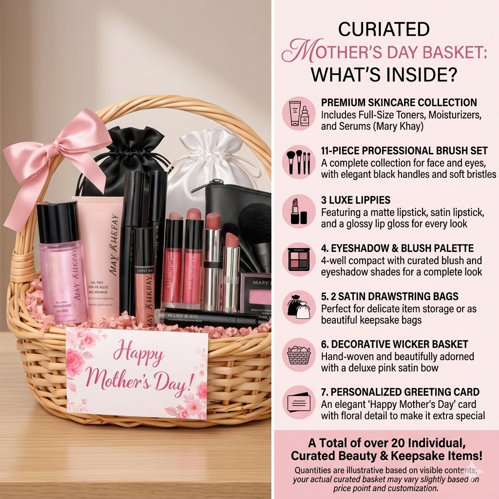 Customized Mother’s Day Beauty & Pamper Gift Basket - Image 3