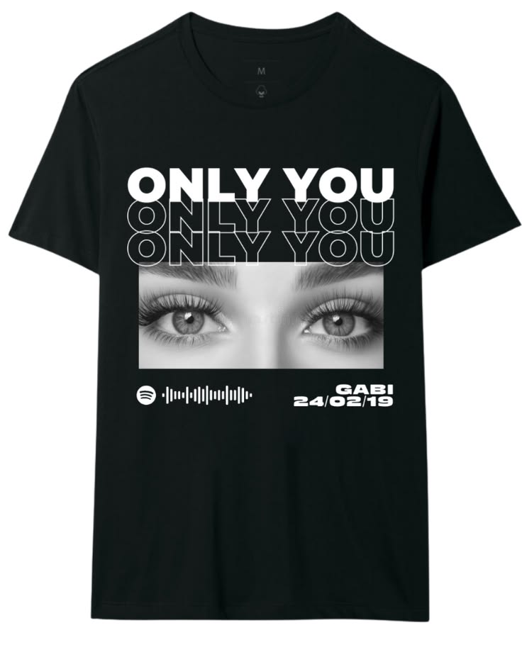 "Only You" Custom Scannable Soundwave & Photo T-Shirt